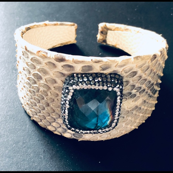 Jewelry - Laborite and Snake Skin Cuff Jewelry - Laborite and Snake Skin Cuff